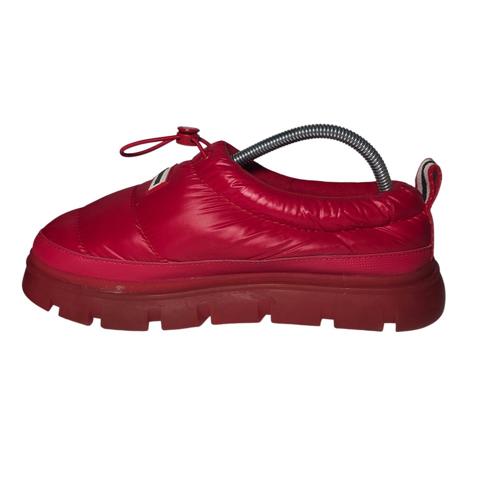 Hunter Intrepid Puffer Low Top Shoes Red Quilted Platform Slip On Sneakers Sz 10 - Picture 3 of 10